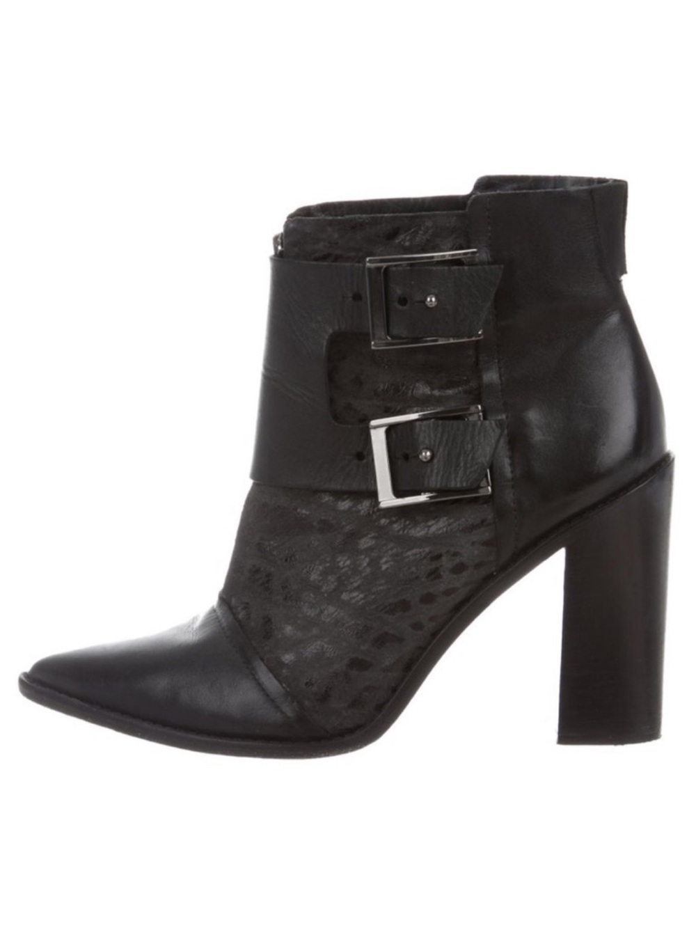 Tibi Embossed Pointed-Toe Boots